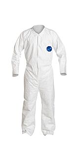 Dupont Ty151Swh3X002500 Tyvek 400 Coveralls 3X-Large Snap Front White