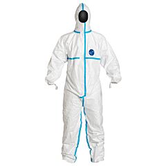 Dupont Ty198Twhxlg0025Pi Tyvek 600 Coveralls Storm Flap Pkgd Indv X-Large