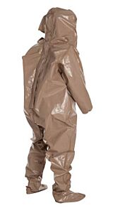 Dupont C3526T-Md Tychem® 5000 Encapsulated Level B Suit, Cpf3, C3526T, Flat Back, Tan, Medium