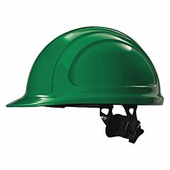 Honeywell North® N10R040000 North Zone N10 Ratchet Hard Hat, 4 Point, Front Brim, Green