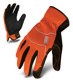 Ironclad Exo2-Hso-02-S Exo Hi-Viz Utility Safety Orange Gloves, Size Small