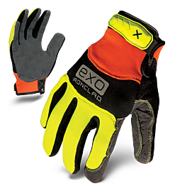 Ironclad Exo2-Hvp-02-S Exo Hi-Viz Pro Gloves, Synthetic Suede Palm, Size Small