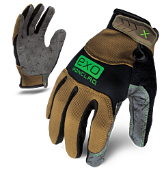Ironclad Exo2-Ppg-03-M Exo Pro Gloves, Synthetic Suede Palm, Brown, Size Medium