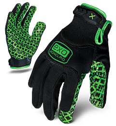 Ironclad Exo2-Mgg-05-Xl Exo Grip Gloves, Silicone Infused Grip, Black & Green, Size X-Large