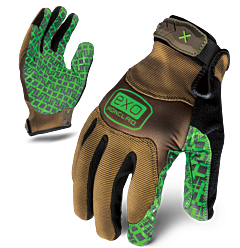 Ironclad Exo2-Pgg-04-L Exo Grip Gloves, Silicone Infused Palm, Brown & Green, Size Large