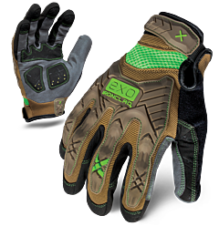Ironclad Exo2-Pig-03-M Exo Impact Gloves, Impact Protection, Brown, Size Medium