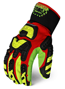 Ironclad Indi-Ccp-02-S Kong Cotton Corded Palm, Red & Black, Size Small