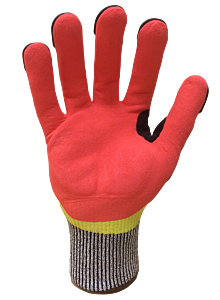 Ironclad Mkc5-05-Xl Kong Full Dipped Gloves Cut 5 Yel/Red/Gry, Size X-Large