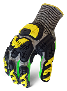 Ironclad Indi-Kc5G-06-Xxl Kong 360° Cut A5 Grip Gloves, Black/Green, Size 2X-Large