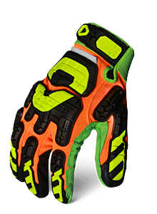 Ironclad Lpi-Cc5-05-Xl Kong Closed Cuff A4 Gloves, Low Profile, Orange & Green, Size X-Large