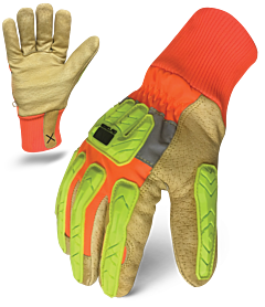 Ironclad Exo2-Hvip5-04-L Exo Hi-Viz Insulated Leather Cut 5 Gloves, Size Large
