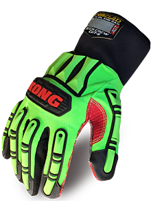 Ironclad Kdc5-04-L Kong Deck Crew A4 Gloves, Tpr Impact Protection, Green And Black, Size Large