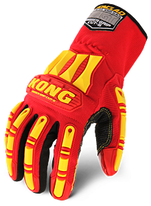 Ironclad Krc5-05-Xl Kong Rigger Grip A5 Gloves, Silicone Infused Palm, Red & Yellow, Size X-Large