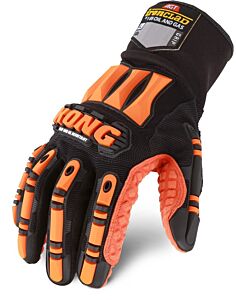 Ironclad Sdxo2-03-M Kong Mechanic Gloves Oil Slip Resistant Orange/Black, Size Medium