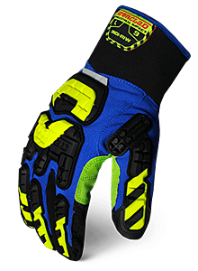 Ironclad Indi-Riw-04-L Impact Rigger Iw Gloves Insulated Blue, Size Large