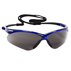 Kleenguard 47387 Nemesis Safety Glasses, Metallic Blue Frame, Smoke Anti-Fog Lens, 1/Each