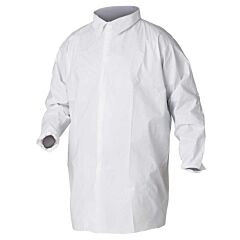Kleenguard 35620 A20 Particle Protection Lab Coat, White, Size Large, Case Of 30/Ea
