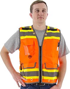 Majestic 75-3236 Hi-Viz Heavy Duty Vest With Dot Striping, Ansi 2, Size 2X-Large