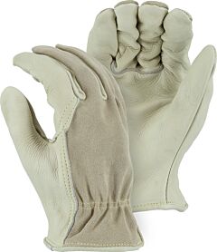 Majestic 1551 Combination Cowhide Drivers Gloves, Size Medium
