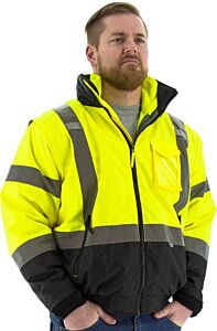 Majestic 75-1383 Hi-Viz 8-In-1 Waterproof Jacket With Hi-Viz Liner, Ansi 3, Size 5X-Large