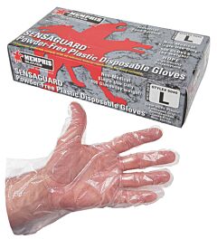 Mcr Safety 5040L Polyethylene Gloves Large 1.25-Mil Clear W/Embossed Grip