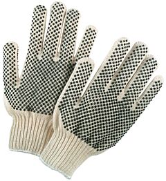 Mcr Safety 9668Xl R/W Gloves Cotton Poly Pvc Dots 2 Side X-Large Natural
