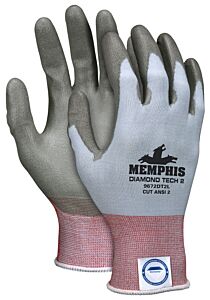 Mcr Safety 9672Dt2M Diamond Tech 2 Gloves Med 18-Ga Dyneema Pu Dipped