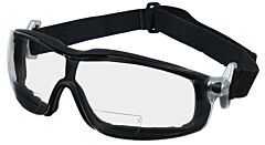 Mcr Safety Rth15Af Safety Glasses, Rattler Black Frame Magnifier 1.5 Clear