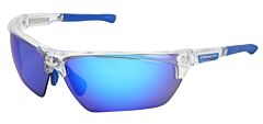 Mcr Safety Dm1328B Safety Glasses, Dominator Dm3 Clear Frame, Blue Diamond Mirror