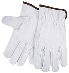 Mcr Safety 36133L Driver Gloves Select Grain Goatskin White, Size Large
