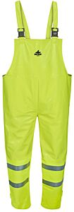 Mcr Safety Bj38Bpx5 Pvc/Nomex, Fr Pants, Class E, Suspenders, 2" Silver Stripes, Adj Side Snaps, Adj Ankle Straps, Lime, Size 5X-Large