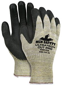 Mcr Safety 93891Puxl "Ultratech Cut Pro" 10 Gauge Shell, Black Pu Dipped Palm/Fingers, Cut Level A4, Abrasion 5, Size X-Large