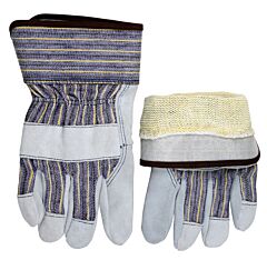 Mcr Safety 1400Kxl Gloves, Premium Shoulder Leather Palm, 7 Gauge Plaited Kevlar Liner, Pe Cuff, Xl