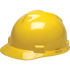 Msa 10057443 V-Gard Slotted Cap, Yellow, W/1-Touch Suspension