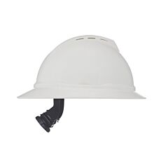 Msa 10167911 V-Gard 500 Hat, White Vented, 4-Point Fas-Trac Iii