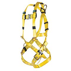 Msa 10155875 Gravity Coated Web Harness, Vest-Type, Back & Hip D-Rings, Tongue Buckle Leg Straps, Standard (Std), Yellow