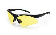 Sas Safety 540-0205 Diamondbacks Safety Glasses, Black Frame, Yellow Lens, Polybag