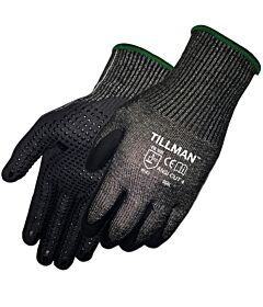 Tillman 956L Cut Resistant Gloves Micro Foam Dotted Nitrile Large Black