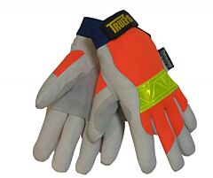 Tillman 1486-2X Trufit Gloves Top Grain Double Palm/Thmb 2X-Large Hv Orange