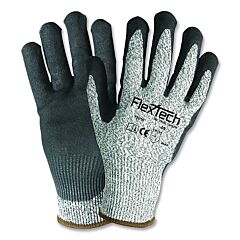 Wells Lamont Y9216S Knit Gloves Nitrile Palm Coated Seamless Small Gray/Black