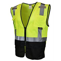 Radians Sv7B-2Zgm-S/M Two Tone Surveyor Type R Class 2 Safety Vest, Hi-Viz Green With Black Bottom, Size Small/Medium