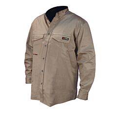 Radians Frs-001K-L Long Sleeve Button Down Fr Shirt, Khaki, Size Large, 1/Each