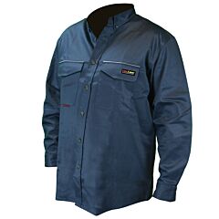 Radians Frs-001N-3X Long Sleeve Button Down Fr Shirt, Navy, Size 3X-Large, 1/Each