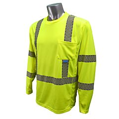 Radians St31-3Pgs-S Long Sleeve Green Cooling T-Shirt, Type R Class 3, Size Small