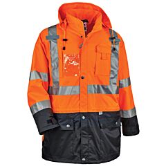 Ergodyne 25468 Glowear 8386 Type R Class 3 Outer Shell Jacket, Orange, 4X-Large, 1/Each