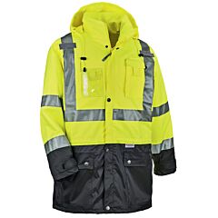 Ergodyne 25374 Glowear 8386 Type R Class 3 Outer Shell Jacket, Lime, Large, 1/Each