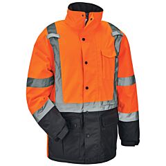 Ergodyne 25572 Glowear 8384 Type R Class 3 Thermal Parka, Orange, Small, 1/Each
