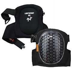 Ergodyne 18467 Proflex 367 Round Cap Lightweight Gel Knee Pads, Black, 1/Pair