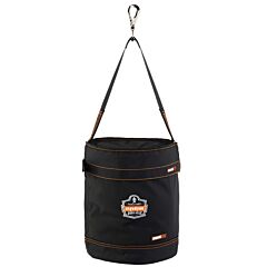 Ergodyne 14870 Arsenal 5970T Swiveling Hook Polyester Hoist Bucket With Top, Black, Medium, 1/Each