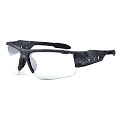 Ergodyne 52500 Skullerz Dagr Safety Glasses, Kryptek Typhon, Clear Lens, 1/Each